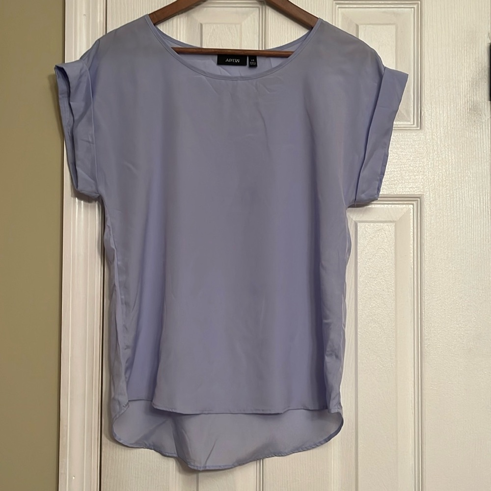 New Apt 9 lilac blouse  shirt Anthropologie bohme $49 xs
